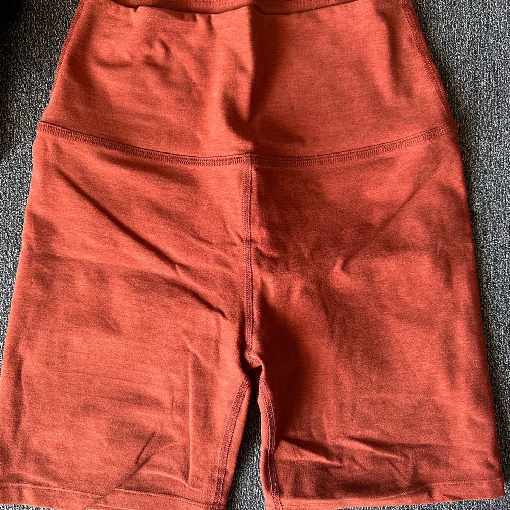 Women's High-Waisted Rust Shorts